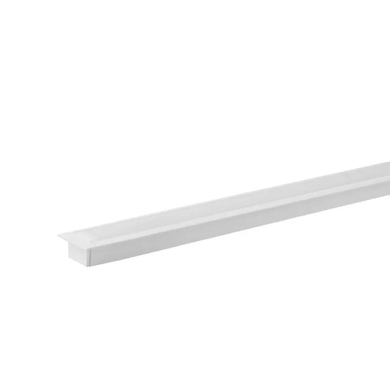 10 Perfil Line Alumínio Embutir 1m 25x14,5 Acab Branco Fosco