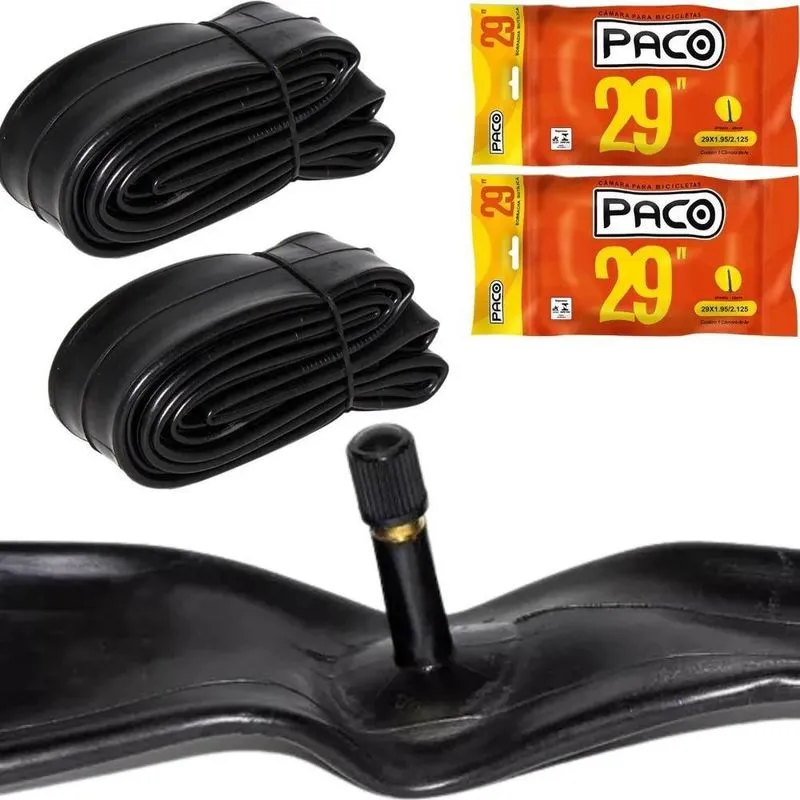 Par Câmara De Ar Mtb Aro 29 Bico Grosso 48mm Com