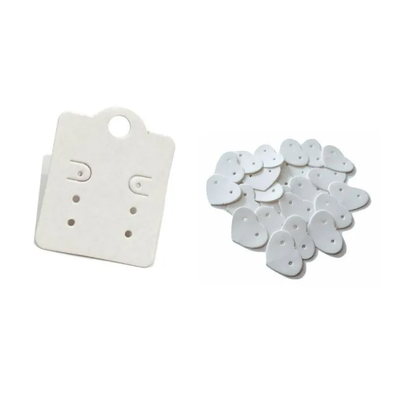 Kit 100 Tag Para Brincos 3 Pares + 100 Tag Coração Branco