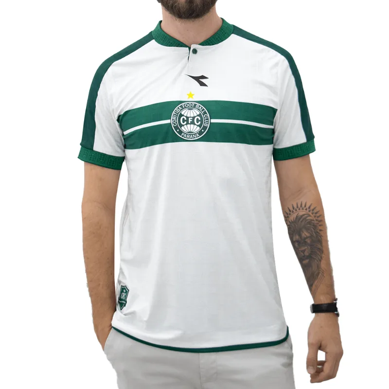 Camisa Coritiba Diadora Masculina Oficial Jogo 1 2026 Branca GG