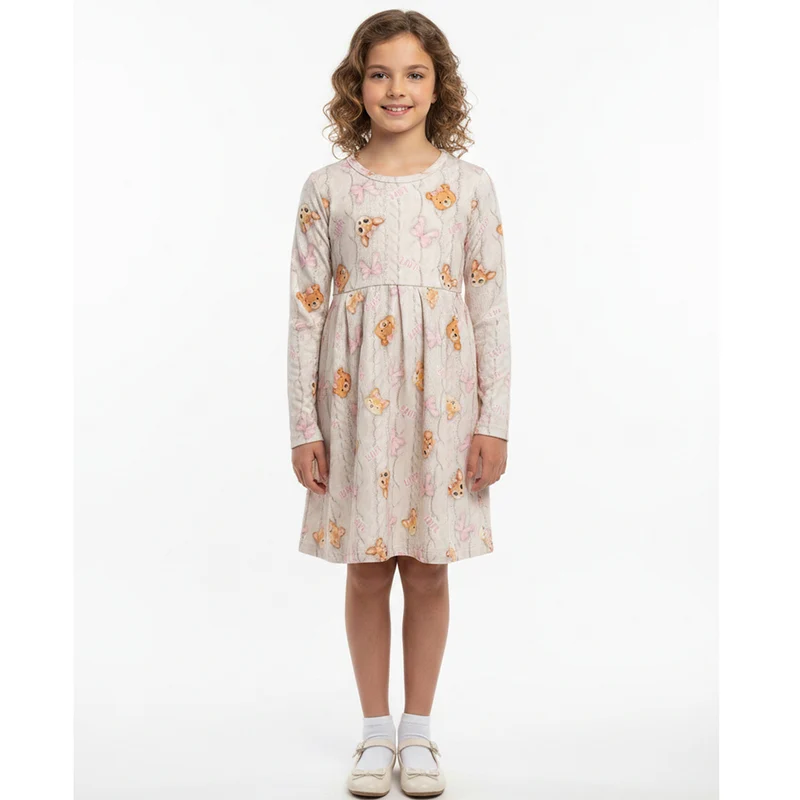 Vestido Molecotton Sempre Kids Estampa Sublimada Feminino 08 / Menina / Rosa