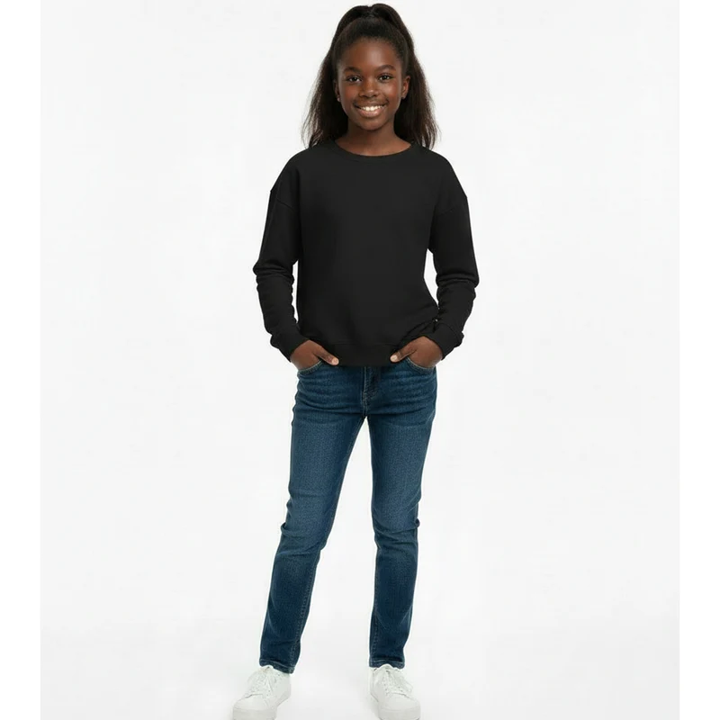 Blusa Manga Longa Sempre Kids Básico Feminino 12 / Menina / Preto