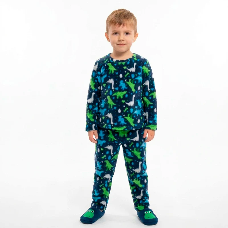 Conjunto Coral Fleece Sempre Kids Masculino 03 / Menino / Azul