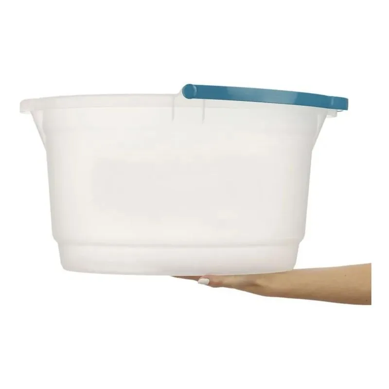 Balde Oval 14 Litros De Limpeza Transparente Hydrus Sanremo