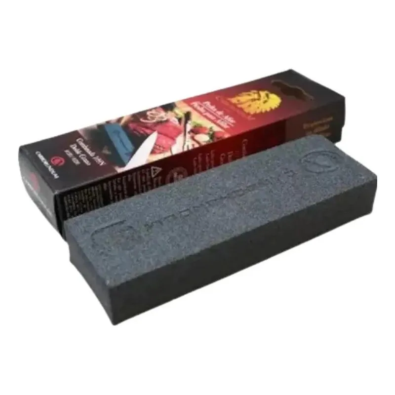 Pedra Afiar Amolar Faca Dupla Carborundum N 108 20cm Preto