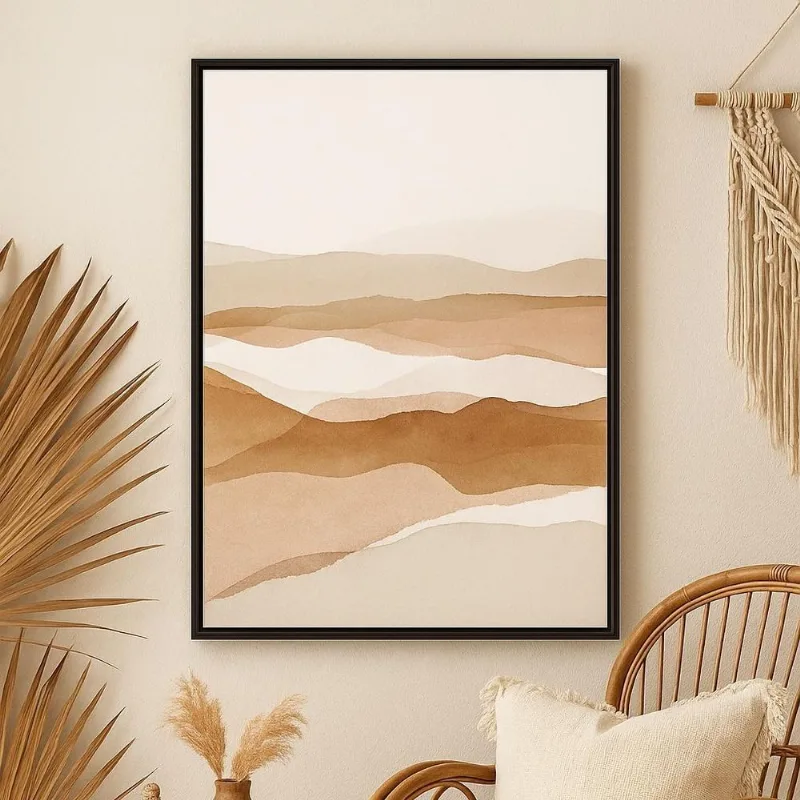 Quadro Canvas Estilo Boho - Paisegem Minimalista-