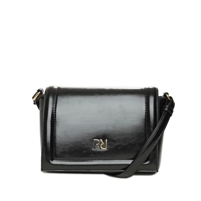 Bolsa Feminina Rafitthy Transversal Pequena Verniz Preto - U