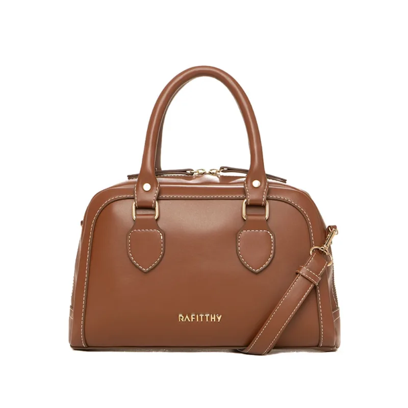 Bolsa Feminina Rafitthy Tote Pequena Costuras Caramelo - U