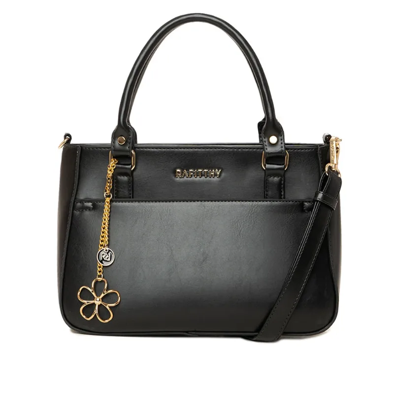 Bolsa Feminina Rafitthy Bolso Frontal Flor Preto - U