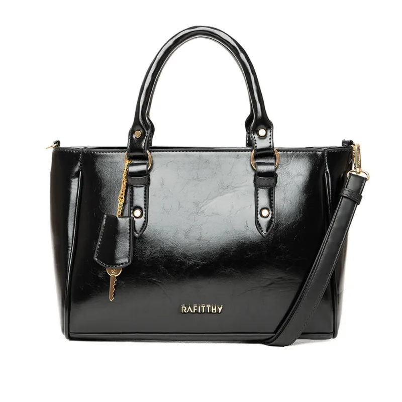 Bolsa Feminina Rafitthy Média Pingente Preto - U