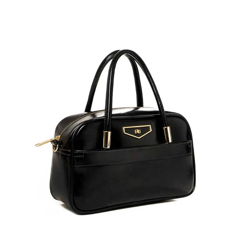 Bolsa Feminina Rafitthy Baú Pequena Bolso Frontal Preto - U