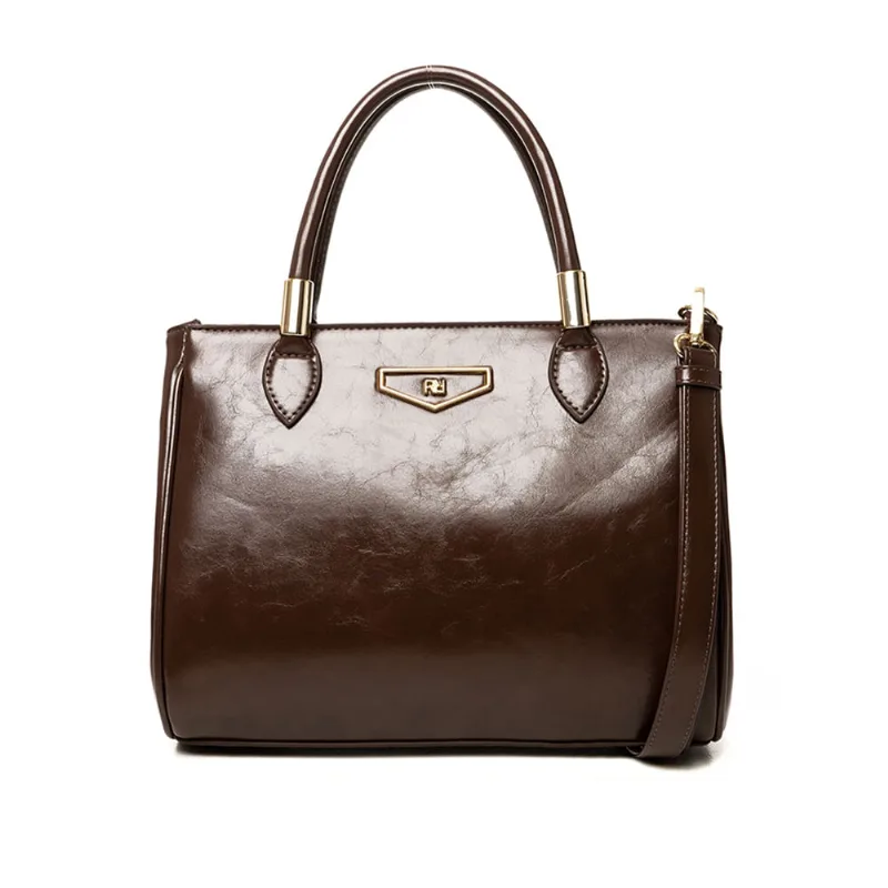 Bolsa Feminina Rafitthy Tote Estruturada Média Marrom - U