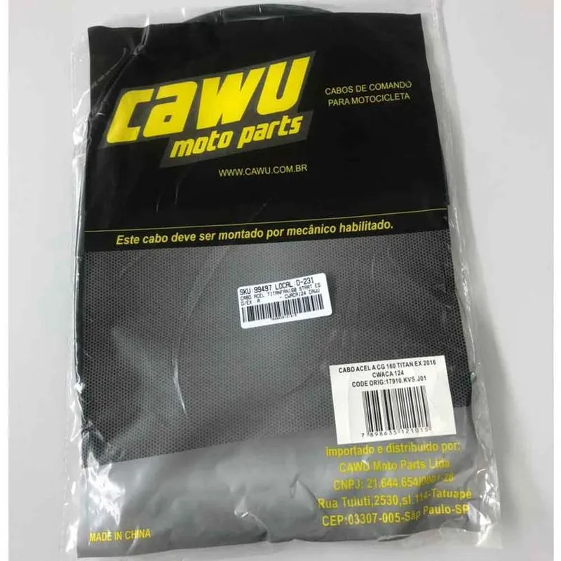 Cabo Acelerador Titan Fan 160 Start ESD EX A - Cawu