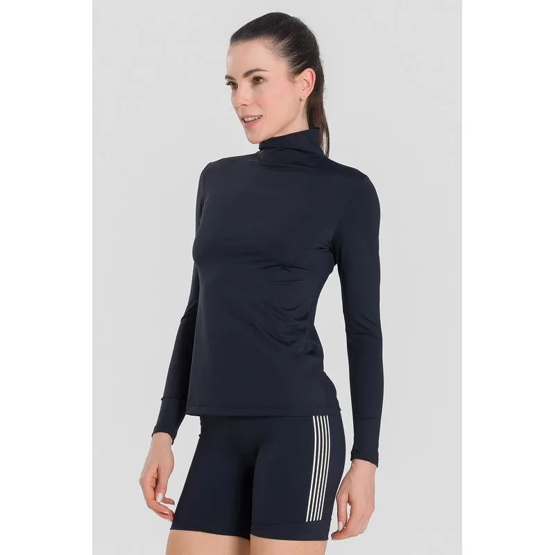 BLUSA NEUTRAL GOLA ALTA ADULTO - PRETO M