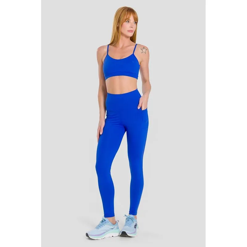 LEGGING FLEX SLIM COM BOLSO ADULTO - AZUL LIBERT P/S