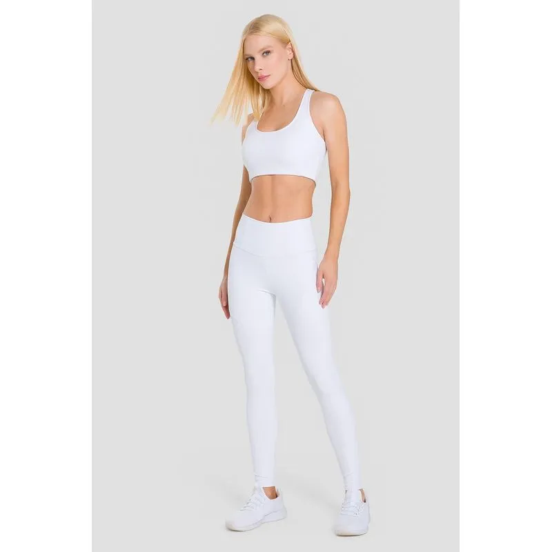 LEGGING EMANA SLIM COM BOLSO NO CÓS ADULTO - BRANCO P