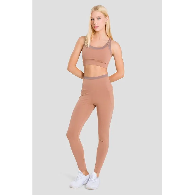 LEGGING DUAL ADAPT COM BOLSOS ADULTO - CANELA GG