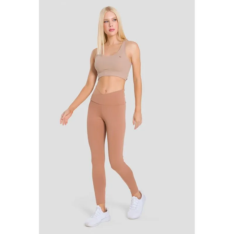LEGGING ADAPT TRANSPASSE COM BOLSO NO CÓS ADULTO - CANELA G