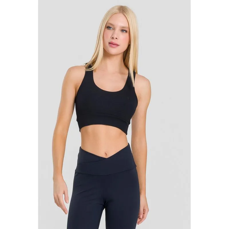 TOP RIBBED ADULTO - PRETO P