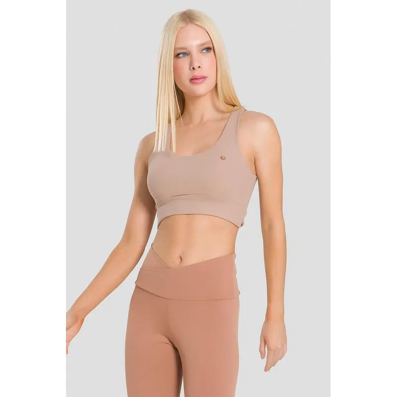 TOP RIBBED ADULTO - CANELA M