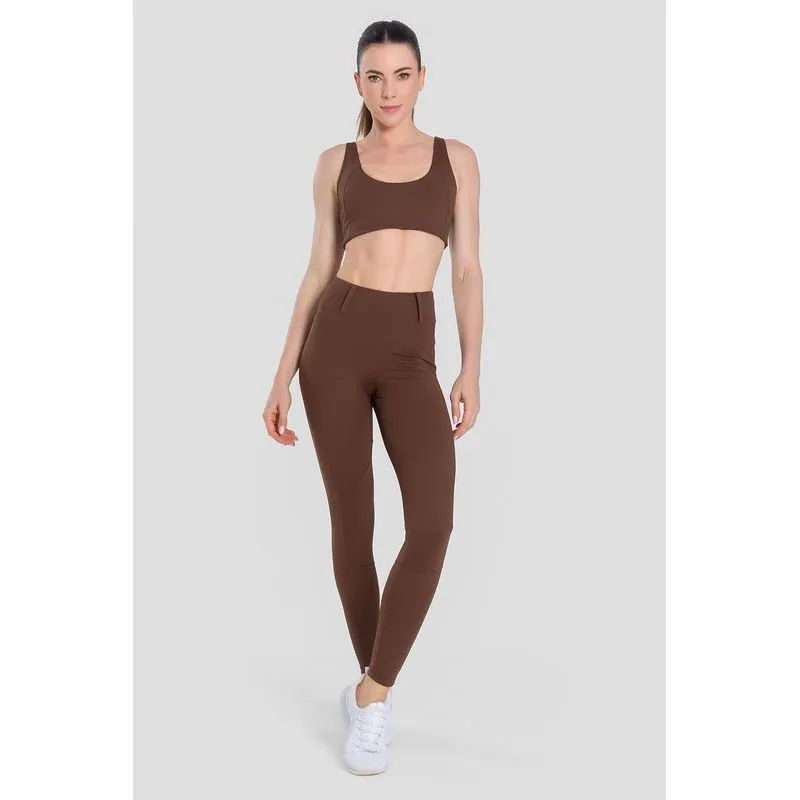 LEGGING EMANA COM BOLSO ADULTO - ESPRESSO M
