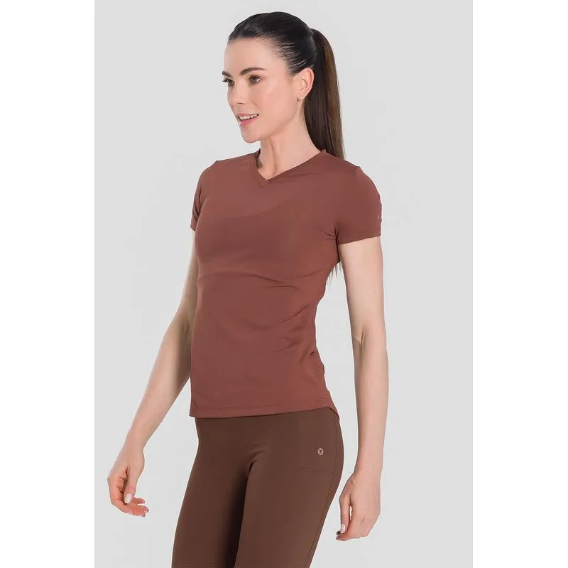T-SHIRT NEUTRAL DECOTE V ADULTO - CACAU M
