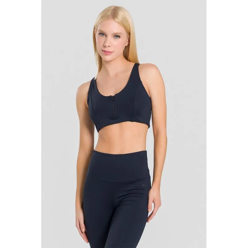 TOP ADAPT ZIP COM BOJO REMOVÍVEL ADULTO - PRETO GG