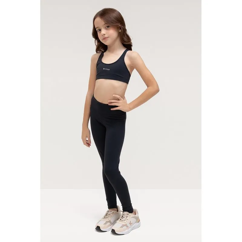 LEGGING FLEX INFANTIL - ESSENTIALS 26 - PRETO G