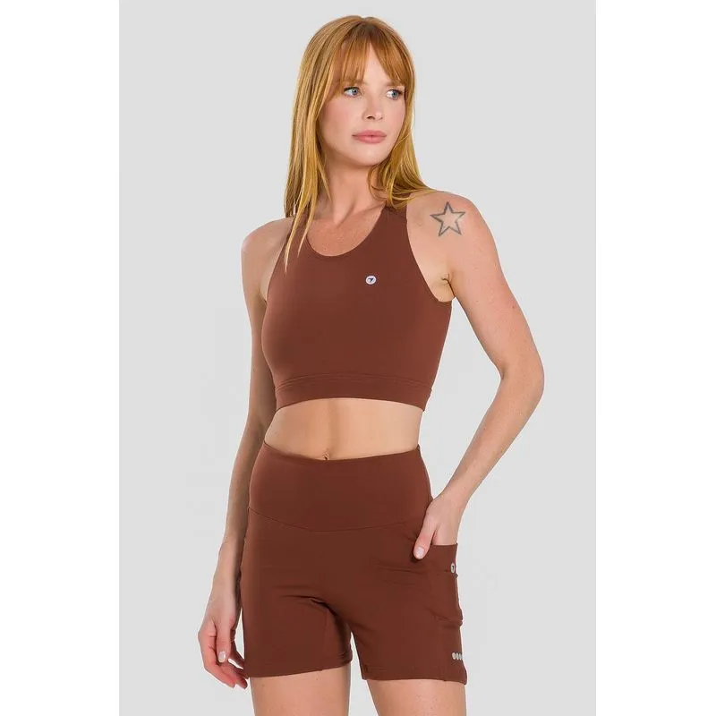 TOP HIGH COMPRESSION RUNNING COM BOJO REMOVÍVEL ADULTO - CACAU GG/XL