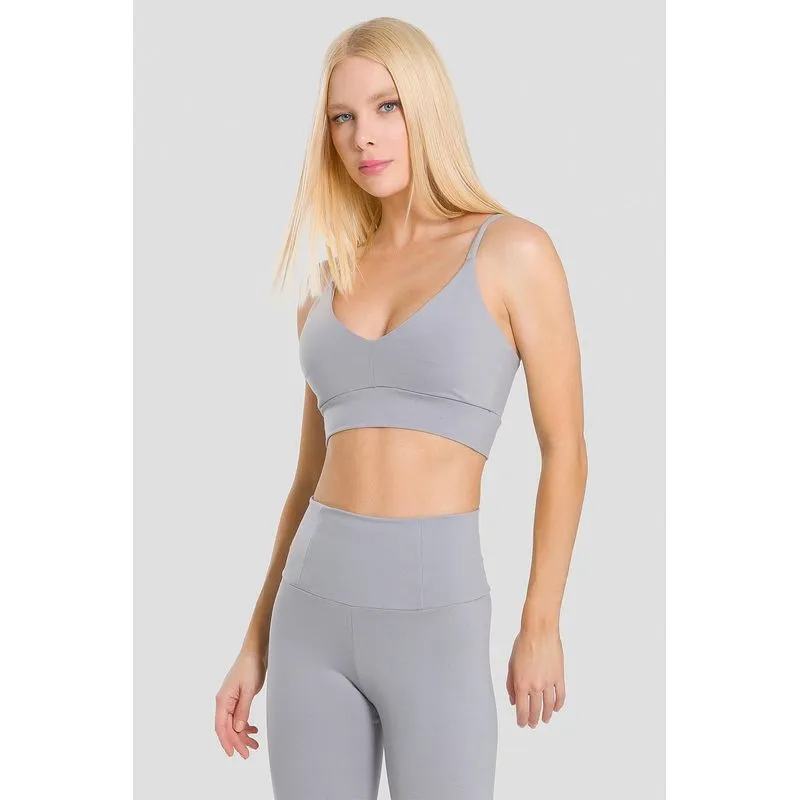TOP HIGH COMPRESSION DECOTE V COM BOJO REMOVÍVELADULTO - CINZA LOFT G/L