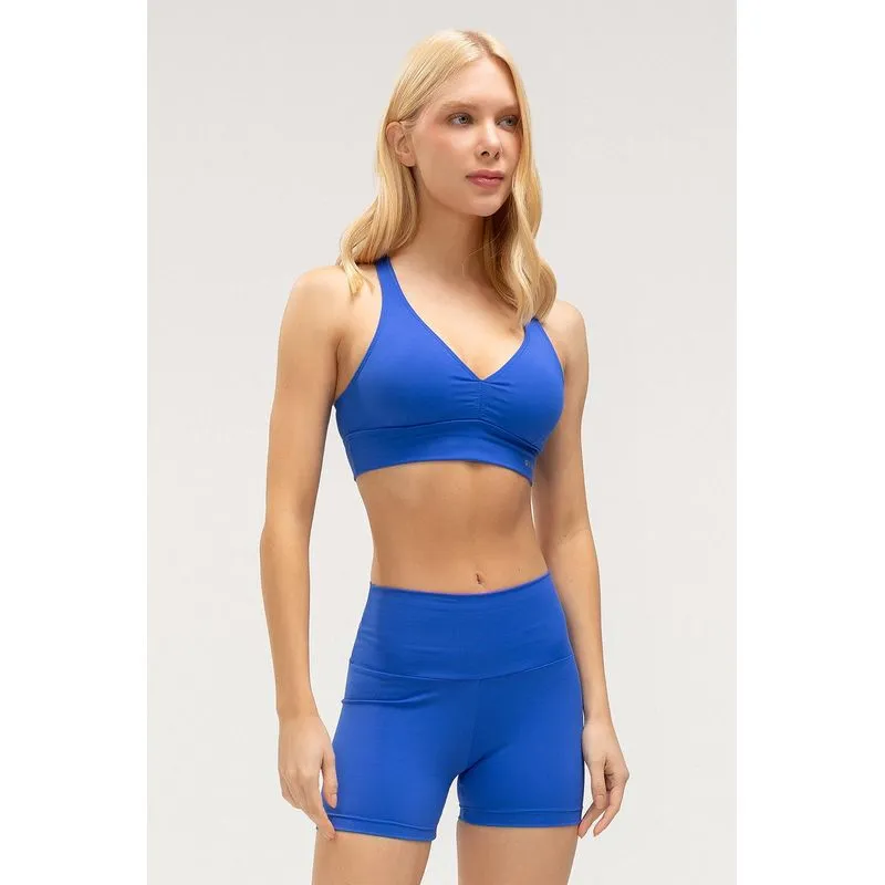 TOP FLEX DECOTE V COM BOJO REMOVÍVEL - ESSENTIALS 26 - AZUL LIBERT M