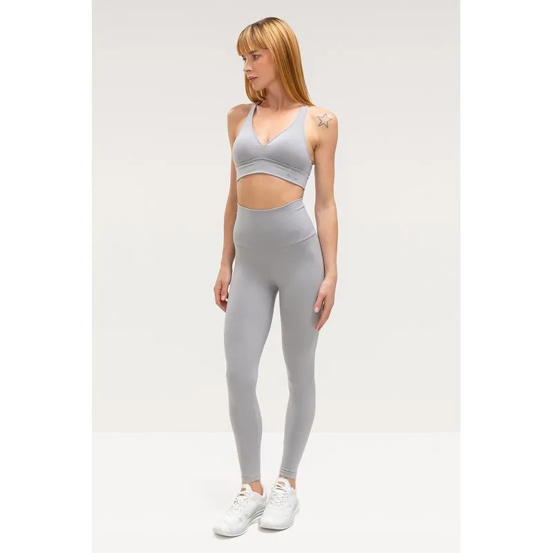 CALÇA LEGGING HIGH COMPRESSION HALTER - ESSENTIALS 26 - CINZA LOFT M