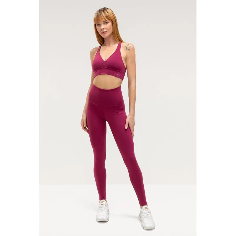 CALÇA LEGGING HIGH COMPRESSION HALTER - ESSENTIALS 26 - BORGONHA M