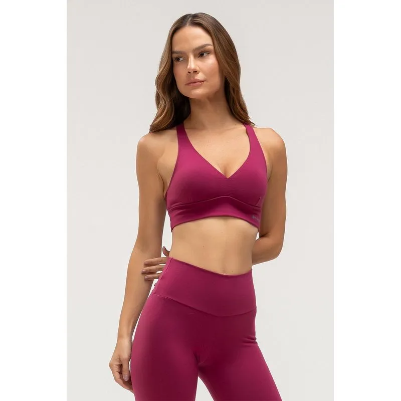TOP HIGH COMPRESSION DECOTE V E BOJO REMOVÍVEL - ESSENTIALS 26 - BORGONHA P