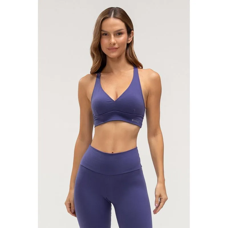 TOP HIGH COMPRESSION DECOTE V E BOJO REMOVÍVEL - ESSENTIALS 26 - DUSK M