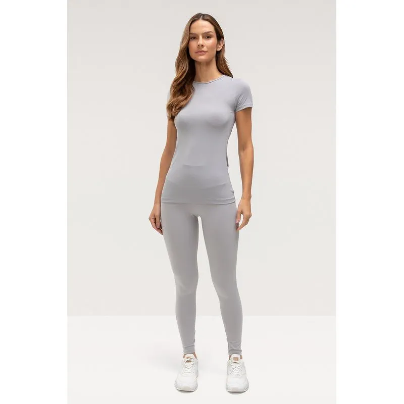 CALÇA LEGGING HIGH COMPRESSION - ESSENTIALS 26 - CINZA LOFT G