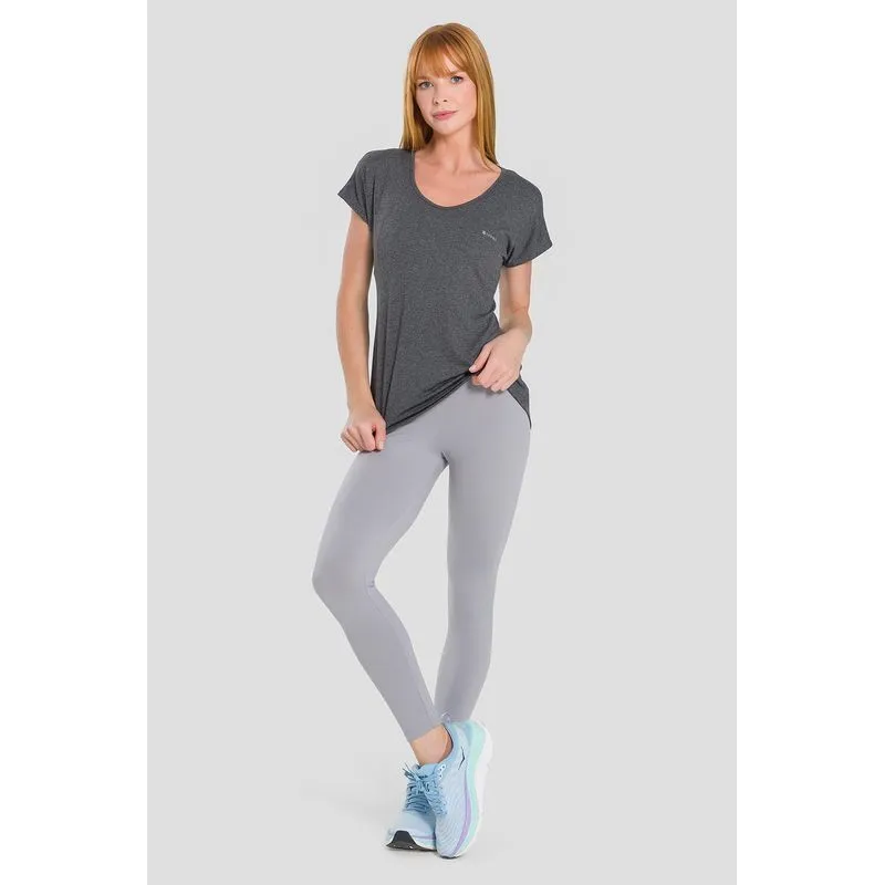 CALÇA LEGGING HIGH COMPRESSION - ESSENTIALS 25 - CINZA LOFT M
