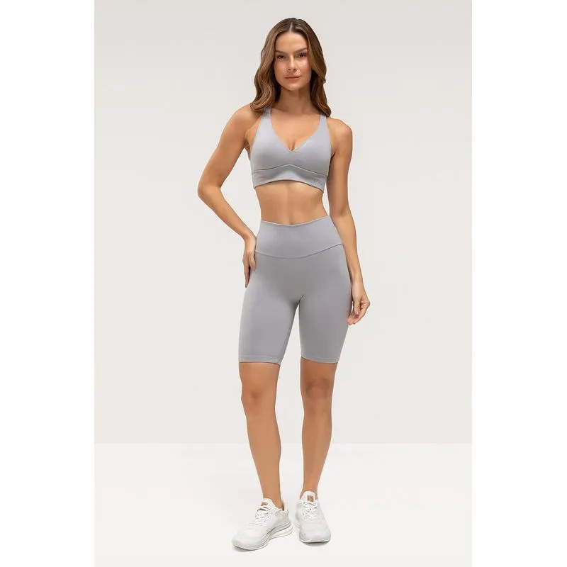 BERMUDA HIGH COMPRESSION - ESSENTIALS 26 - CINZA LOFT P