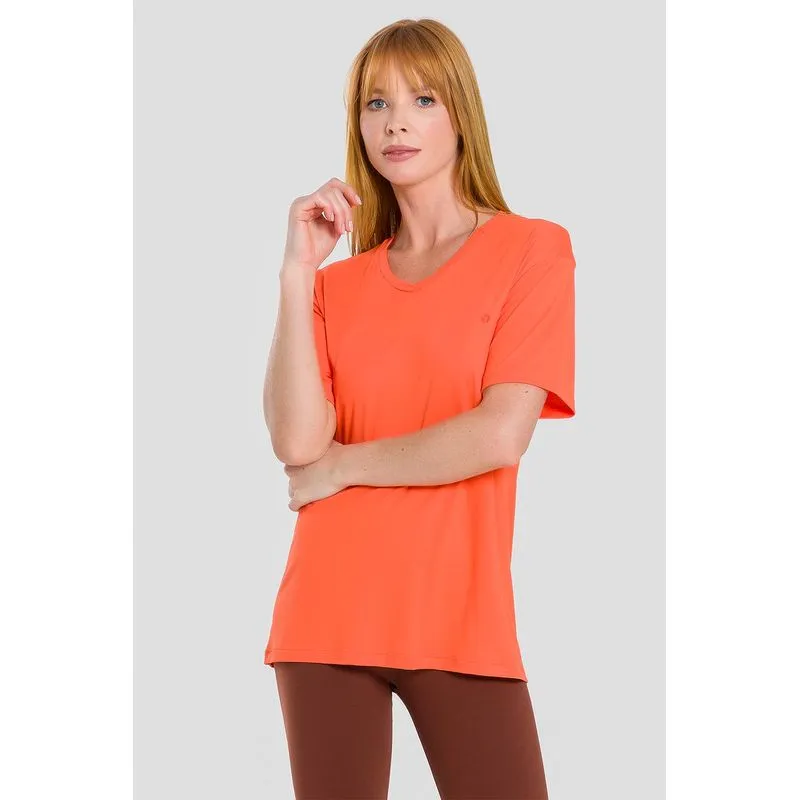 T-SHIRT ECO DRY SHAPE - ESSENTIALS 25 - LARANJA ELÉTRICO G