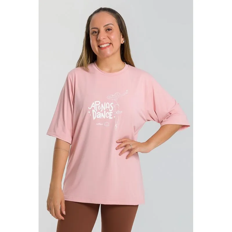 CAMISETA MUNDO BAILARINÍSTICO ADULTO - ROSA ROMANTICO P