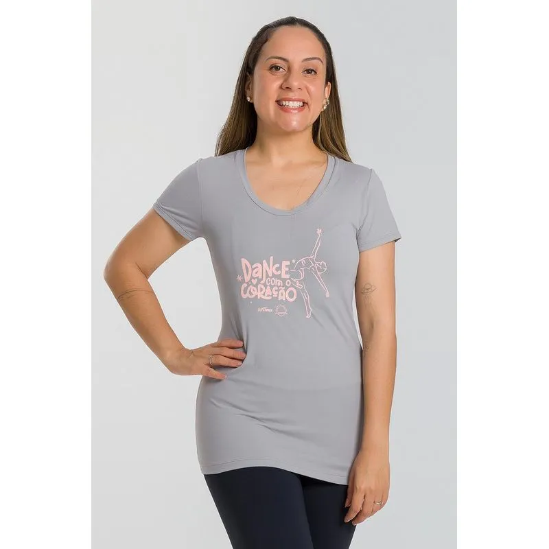 BLUSA MUNDO BAILARINÍSTICO ADULTO - CINZA LOFT PP