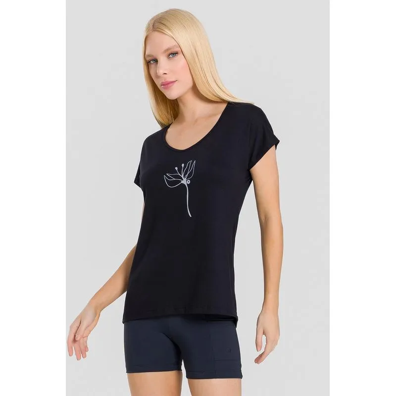 BLUSA FLUIDITY PETAL ADULTO - PRETO GG