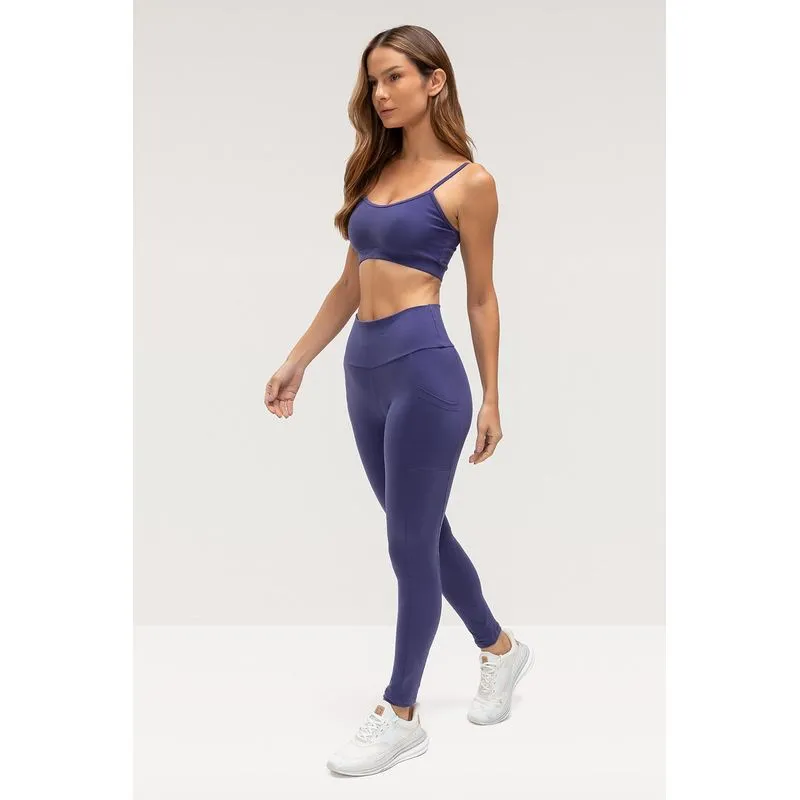 CALÇA LEGGING HIGH COMPRESSION COM BOLSO - ESSENTIALS 26 - DUSK G