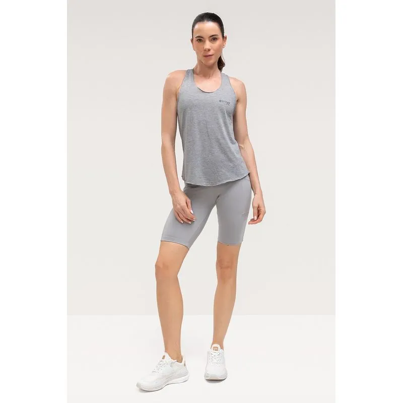 BERMUDA COM BOLSO HIGH COMPRESSION - ESSENTIALS 26 - CINZA LOFT P