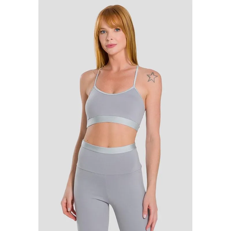 TOP LUMI HIGH COMPRESSION COM BOJO REMOVÍVEL ADULTO - CINZA LOFT P/S