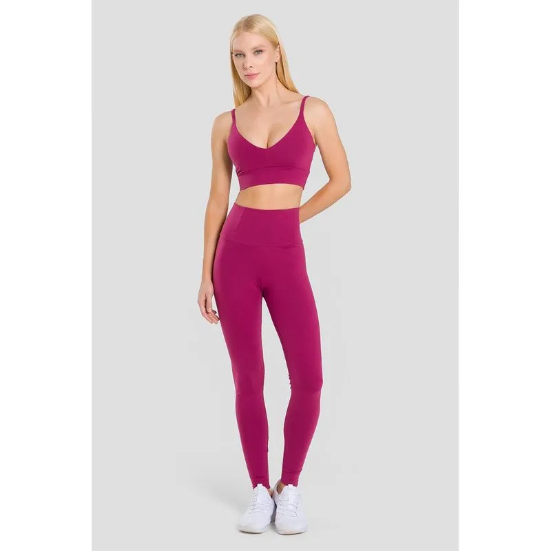 LEGGING HIGH COMPRESSION COM BOLSO NO CÓS ADULTO - BORGONHA P/S