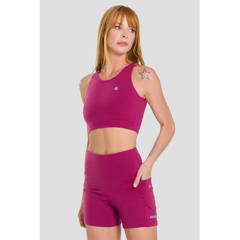 TOP HIGH COMPRESSION RUNNING COM BOJO REMOVÍVEL ADULTO - BORGONHA P/S