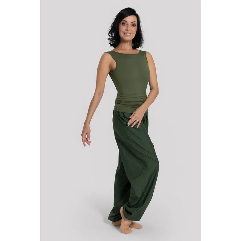CALÇA DE AQUECIMENTO CLAUDIA MOTA 26/27 - VERDE ALCAPARRA P