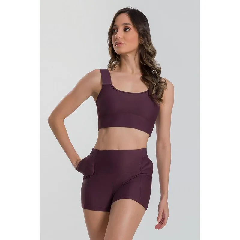 SHORTS LAIS ACTIVE 26/27 - ÉBANO G