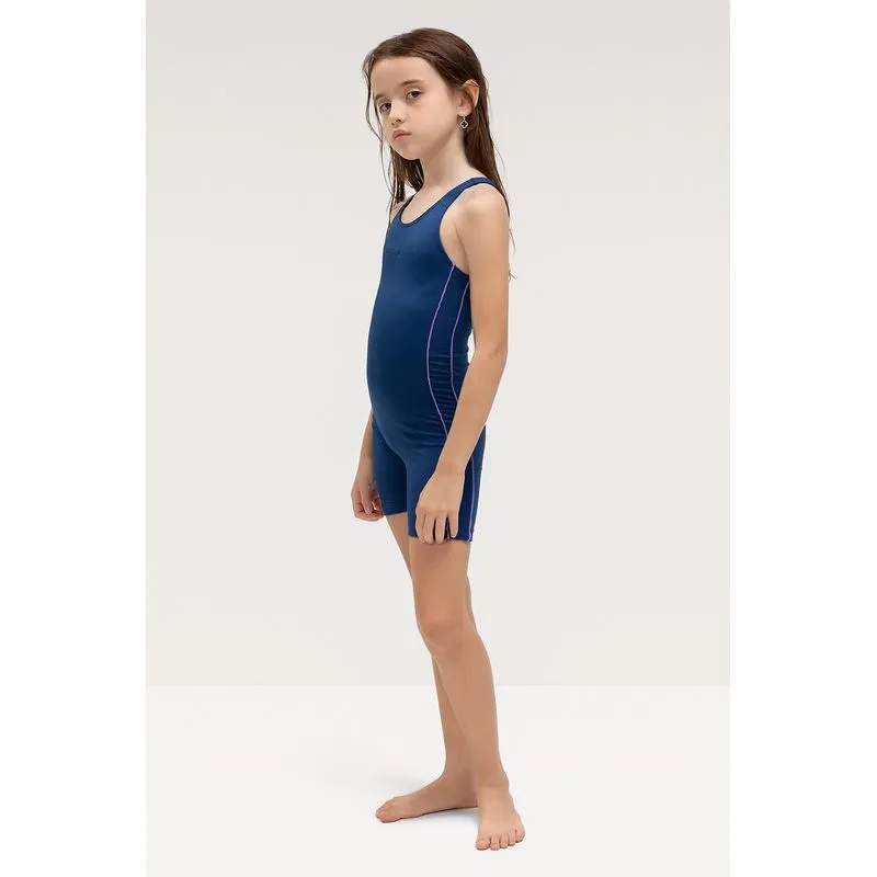 MACAQUINHO FECHADO NAS COSTAS INFANTIL - SWIMWEAR 26/27 - MARINHO/ LILÁS G/L